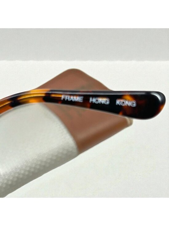 Misura Hong Kong Retro Oval Aviator Sunglasses With Gradient Lenses & Case main image 4